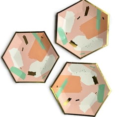 Plato polipapel hexagonal London x unidad