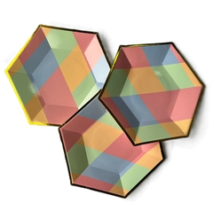Plato Polipapel "Pastel Shapes" x unidad