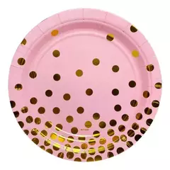 Plato Polipalel con lunares x unidad - comprar online