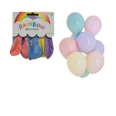 Globo pastel "Rainbow" x 10 unidades
