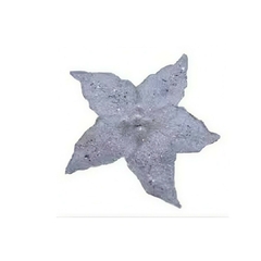 Flor Blanca con Glitter