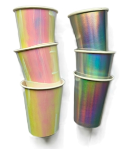 Vaso Polipapel Iridiscente x unidad