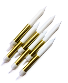 Velas Blancas y Oro x unidad - comprar online