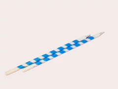 Vela Largas impresas Celeste y Plata - comprar online