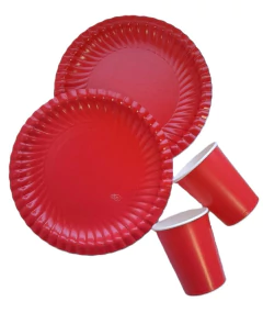 Plato polipapel "Liso" x unidad - Acuarela de Colores