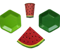 Vaso de Polipapel Sandía x unidad - Acuarela de Colores