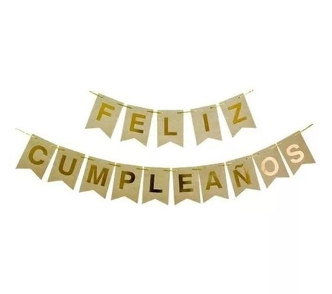 Banderin "Felíz Cumpleaños" Kraft