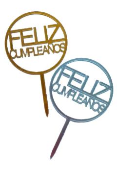 Adorno Feliz Cumpleaños Circular Imprenta - comprar online