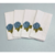 KIT GUARDANAPOS DE ALGODÃO BRANCO BORDADO HORTÊNSIA AZUL - 4 LUGARES