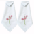 GUARDANAPO DE ALGODÃO BRANCO BORDADO ORQUÍDEA