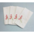 KIT GUARDANAPOS DE ALGODÃO BRANCO BORDADO FLORES ROSA - 4 LUGARES