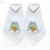 GUARDANAPO DE ALGODÃO BRANCO BORDADO CESTA COM LAÇO AZUL