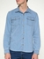 Camisa Masculina Jeans Manga Longa - Delave na internet