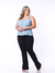 Calça Feminina Sarja Lycra Plus Flare Preto