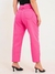 Calça Feminina Sarja Lycra Pink Mom Com Cinto - loja online
