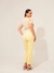 Calça Feminina Sarja Mom Amarelo Claro - comprar online