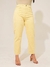 Calça Feminina Sarja Mom Amarelo Claro na internet