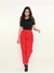 Calça Feminina Veludo Vermelho Mom