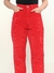 Calça Feminina Veludo Vermelho Mom - Razon Jeans