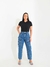 Calça Feminino Jeans Mom Cargo