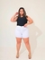 Bermuda Feminina Sarja Lycra Plus Branco Woman