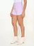 Shorts Feminino Sarja Lycra Boyfriend Lilás Com Abertura Lateral - comprar online