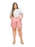 Shorts Feminino Sarja Plus Baggy Salmão - comprar online