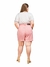 Shorts Feminino Sarja Plus Baggy Salmão na internet