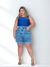 Shorts Feminino Jeans Plus Baggy - comprar online