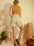 Shorts Feminino Sarja Boyfriend - Areia - comprar online