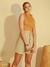 Shorts Feminino Sarja Boyfriend - Areia