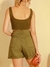 Shorts Feminino Sarja Boyfriend Verde - comprar online