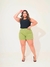 Shosrts Feminino Sarja Plus Boyfriend Pistache