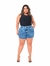 Shorts Feminino Jeans Plus Baggy