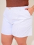 Shorts Feminino Sarja Plus Baggy Branco na internet