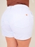 Shorts Feminino Sarja Plus Baggy Branco - Razon Jeans