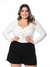 Shorts Feminino Sarja Plus Preto Barra Desfiada - comprar online