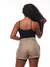Shorts Feminino Sarja Clochard Alfaiataria Marrom - loja online
