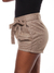 Shorts Feminino Sarja Clochard Alfaiataria Marrom - Razon Jeans