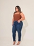 Cigarrete Feminina Plus Size Jeans Lycra Olho De Gato
