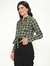 Camisa Feminina Cropped Xadrez Marrom - Razon Jeans