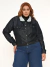Jaqueta Feminina Jeans Lycra Plus com Bolsos