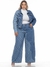 Jaqueta Feminina Jeans Plus Estampa Laser - Hiper Destroyed