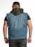 Colete Masculino Jeans Lycra Plus com Capuz Camuflado - comprar online