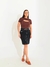 Saia Feminina Midi Preto