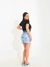 Mini Saia Jeans com cinto - Sky - comprar online