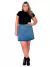 Mini Saia Jeans Plus Com Cinto