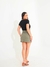 Mini Saia Feminina Sarja Cargo Verde - comprar online
