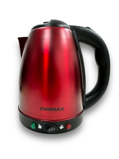 Pava eléctrica acero inoxidable roja corte de mate e infusiones 1.8L