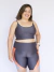 TOP RETO LISO CROPPED SUSTENTAÇÃO CINZA CHUMBO TECIDO WONDER